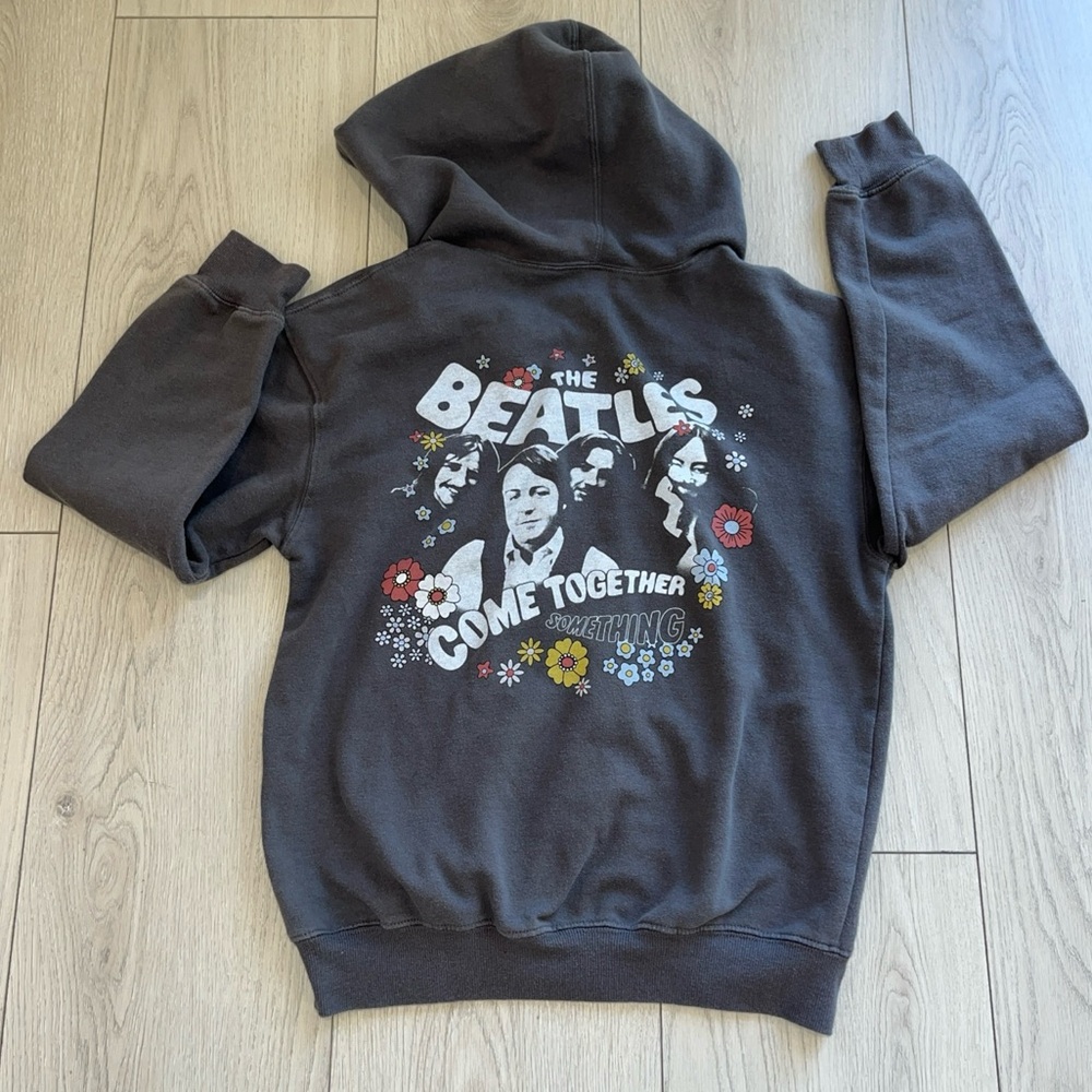 Beatles Hoodie Come Together Size Small Brown Sweatshirt Apple Corps - Picture 7 of 8